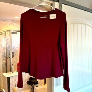 Fuchsia long sleeve shirt, never worn, tags still on!